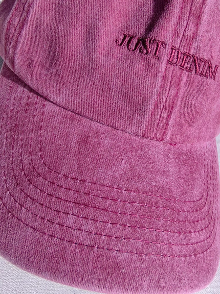 Just Denim Burgundy Camper Cap