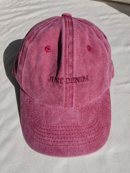 Just Denim Burgundy Camper Cap