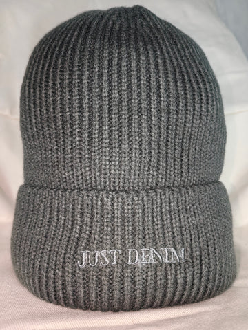 Arctic charcoal ice knit beanie available online @JustDenim