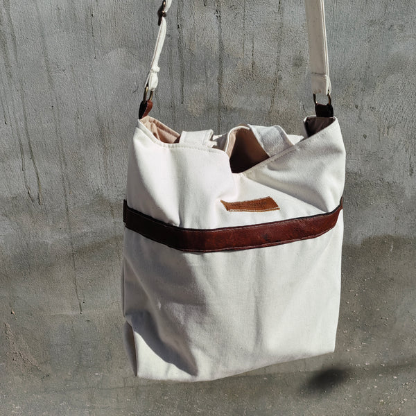 Natural Denim Tote Bag